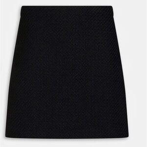 Theory Black A-Line Mini Skirt Cocktail